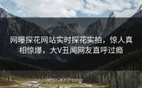 网曝探花网站实时探花实拍，惊人真相惊爆，大V丑闻网友直呼过瘾