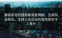 蘑菇影视在线观看深度揭秘：丑闻风波背后，主持人在后台的角色疯狂令人意外