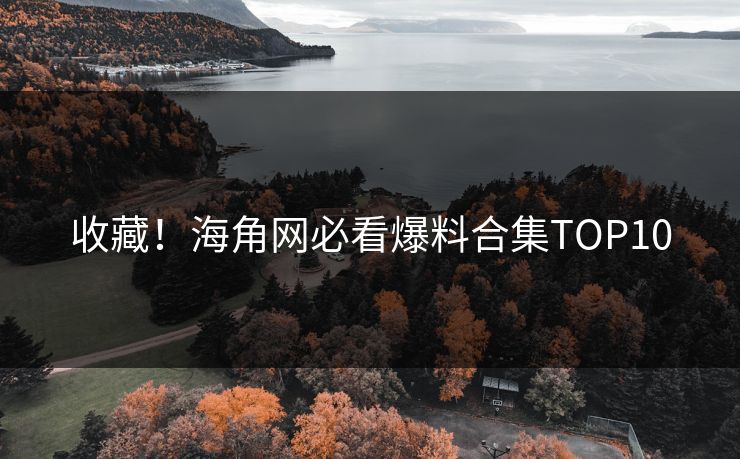 收藏！海角网必看爆料合集TOP10
