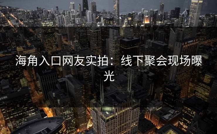 海角入口网友实拍：线下聚会现场曝光