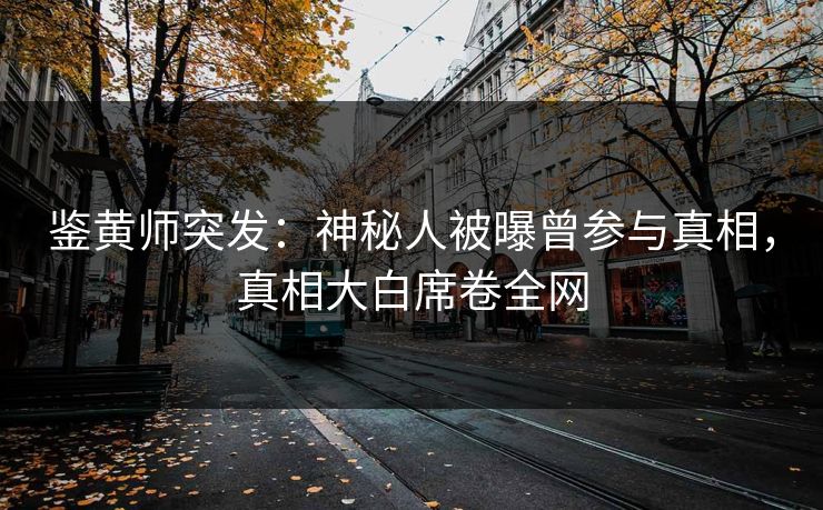 鉴黄师突发：神秘人被曝曾参与真相，真相大白席卷全网